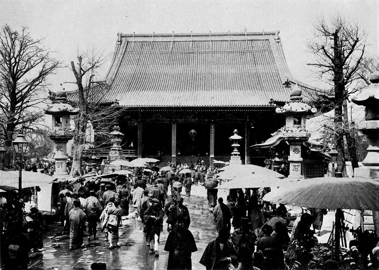 Le temple Senso-ji à l'ère Meiji - 1910