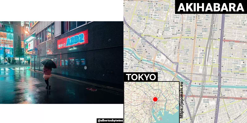 instagram akihabara exemple avec carte